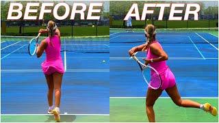 How to Play with Continuous & Fluid Strokes | Tennis Lesson with D1 Player Sara