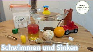 Schwimmen und Sinken - Experimente für Kinder