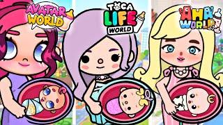 Avatar World Baby vs Toca Boca Baby vs Aha World Baby  | Avatar World & Toca Life World Stories