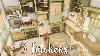 Building 3 Kitchens with the Country Kitchen Kit || The Sims 4 || Speedbuild with Ambience