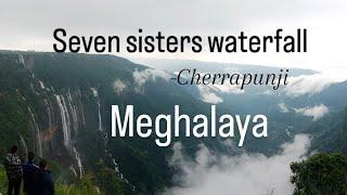 Seven sisters waterfall. Cherrapunji, meghalaya.