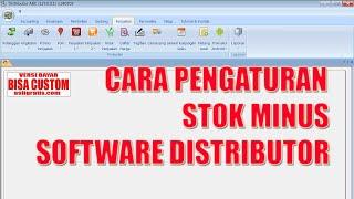 CARA PENGATURAN STOK MINUS SOFTWARE DISTRIBUTOR