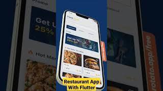 Restaurant App With Flutter Framework #shorts #flutter