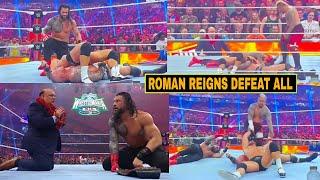 Roman Reigns Defeat Randy Orton Aj Styles & La knight WWE Royal rumble 2024 highlights