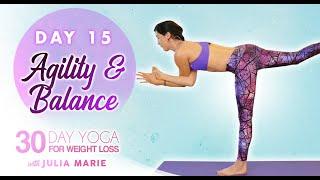 30 Day Yoga for Weight Loss Julia Marie  Lean Legs, Strong Glutes & Balance 30 Min Workout | Day 15