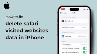 How to delete safari visited websites data in iPhone ( iOS ) 2024