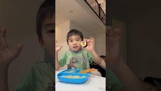 Korean son eats kimbap for the first time part 1 of 2