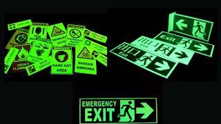 Night Glow Safety Signs, Emergency Sign Boards