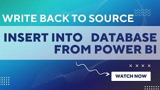 INSERT INTO SQL Server from Power query  | INVOKE Custom Function, Write back to Database Power BI