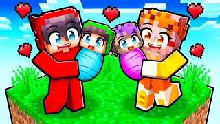 Surviving on One FAMILY BLOCK in Minecraft!