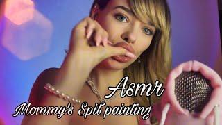 ASMR - clean your face with Spit paint / personal attention / role play /