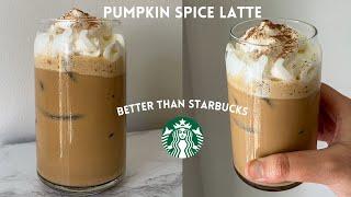 THE BEST Pumpkin Spice Latte Recipe without syrups  Better & Cheaper than Starbucks!!