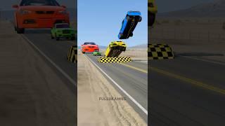 Small To Giant Cars vs Mega Large Speed Bump #54