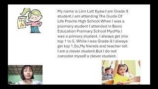 I am a clever student (Linn Let Kyaw - G IX)