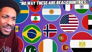 American Tries To Guess All the 197 Flags of the World  (Flag Quiz)