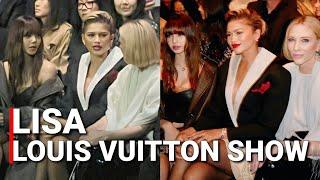 BLACKPINK LISA interactions with Celebrities At Louis Vuitton Show | Lisa Paris Fashion Week 2024