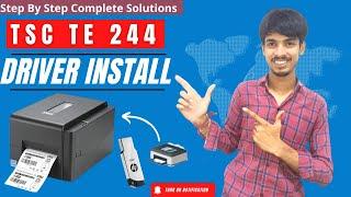 TSC TE 244 ️ Barcode printer Installation| TE 244 Driver Install |bartender printer driver install