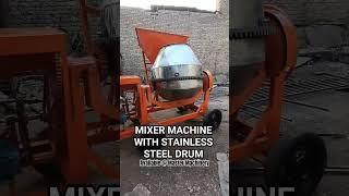 Mixer Machine With Stainless Steel Drum Available #mastermachinery #concretemixer #mixermachine