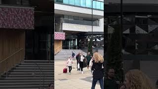 Walking through the breeze in Manchester Piccadilly