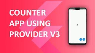 Flutter counter app using provider