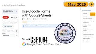 Use Google Forms with Google Sheets | #GSP1064 | #qwiklabs | #arcade