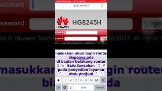 Cara Mengganti Nama dan Sandi/Password Wifi Router Huawei HG8245H