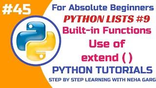 Python extend() vs append() Method | Adding Elements to a List in Python | Class 11 & 12 CS #python