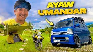 AYAW NA UMANDAR NG CAMPER VAN | Moto Camping sa Nueva Ecija