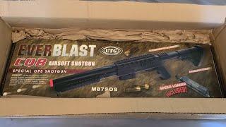 UTG M87 SOS CQB Everblast  Airsoft Spring Shotgun Review and Unboxing