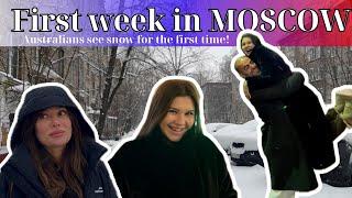 First week living in Moscow! Australians see snow for the first time!