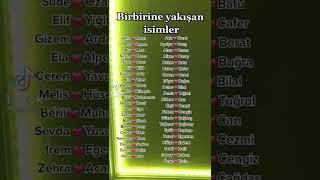 Birbirine yakışan isimlerismin ne?#keşfet #güzel #tiktok
