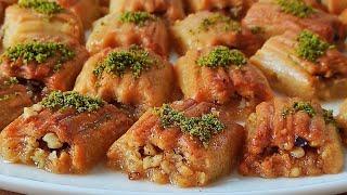 BAKLAVA DEĞİL AMA BAKLAVA TADINDA KIYIR KIYIR ŞERBETLİ TATLI TARİFİ‼️ RAMAZAN'DA FAVORİNİZ OLACAK