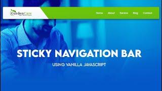 Sticky Navigation Bar On Scroll Using Vanilla Javascript | Fixed Navbar on Scroll