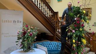 Waterford Castle Staircase Flower Display (Lamber de Bie Flowers)