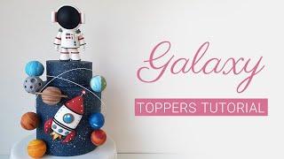 آموزش تاپر تم کهکشان با فوندانت | How to make galaxy Toppers?