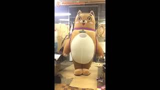 Inflatable cat mascot costume