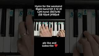 Hymn for the weekend Coldplay on piano  two hands tutorial