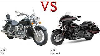 Honda VTX 1300 vs Yamaha V Star 1300 Test specification comparison