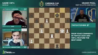 Fabi Blunders! Fabiano Caruana vs Nodirbek Abdusattorov | Champions Chess Tour ChessKid Cup 2023