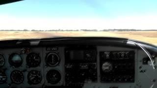 VH-WBD landing into private strip up near Truro, South Australia