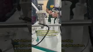high speed LED bulb punching and glue dispensing machine