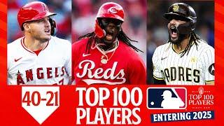 2025 Top 100 Players in MLB: 40-21 (Feat. Mike Trout, Elly De La Cruz and Fernando Tatis Jr.)