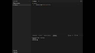 Node.js hello world visual studio code