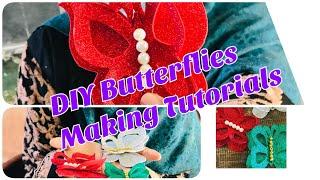 How to make butterflies with glitter sheet#unique and beautiful glitter sheet craft ideas