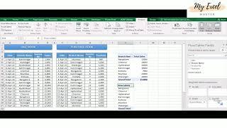 Merging Multiple Pivot Tables In Excel #myexcelmaster