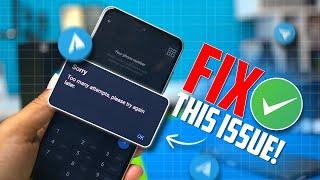 How to Fix "Telegram Too Many Attempts Please Try Again Later" on Android