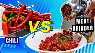 EXPERIMENT CHILI VS MEAT GRINDER