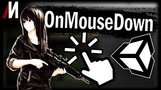 Unity Скриптинг OnMouseDown Нажатие мыши Клик по объекту Управление мышью