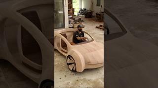 Dad Designed And Build iCar ( Apple Car ) For His Son #homemade #woodworking