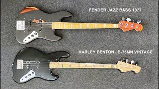 Fender Jazz Bass 1977 VS Harley Benton JB75 Vintage